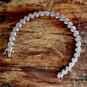 925 sterling silver tennis bracelet cubic zirconia